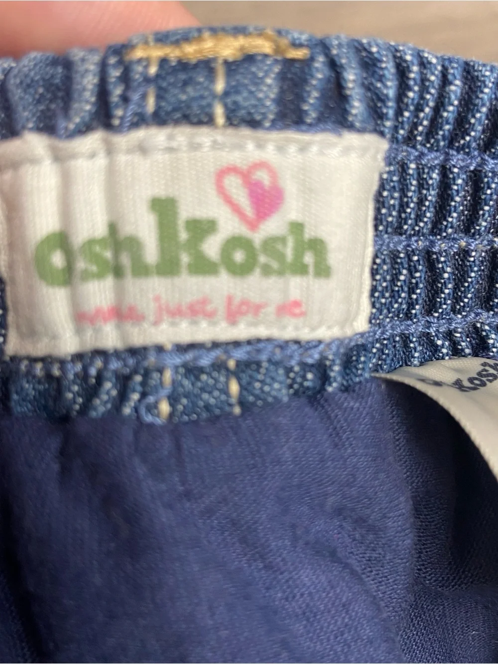 Genuine kids Oshkosh Skirt girls Size 9 Month Denim Skirt jean skirt embroidered